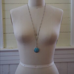 Turquoise moon necklace